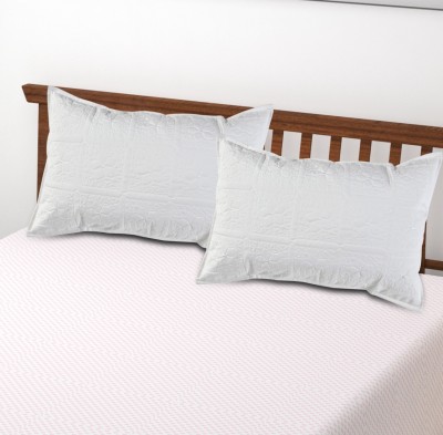 TURIYA Cotton Pillows Cover(Pack of 2, 69 cm*43 cm, White)