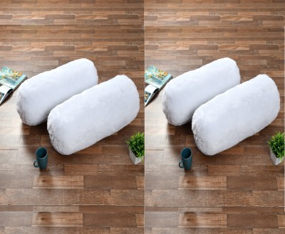 Rabhnoor Fur Bolsters Cover(Pack of 4, 82 cm*40 cm, White)