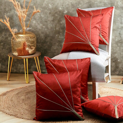 Zikrak Satin Cushions & Pillows Cover(Pack of 5, 40 cm*40 cm, Multicolor)