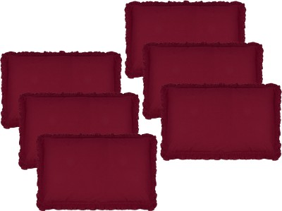 KUBER INDUSTRIES Self Design Pillows Cover(Pack of 6, 76 cm*53 cm, Maroon)