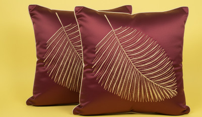 Vornexa Velvet Cushions & Pillows Cover(40 cm*40 cm, Pack of 2, Red)