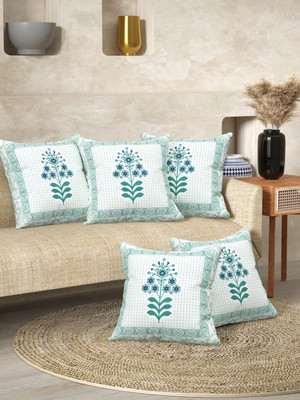 HappyKraft Cotton Cushions Cover(Pack of 5, 40 cm*40 cm, Multicolor)