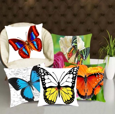 Knc comfywave 3D Printed Cushions Cover(Pack of 5, 40 cm*40 cm, Multicolor)