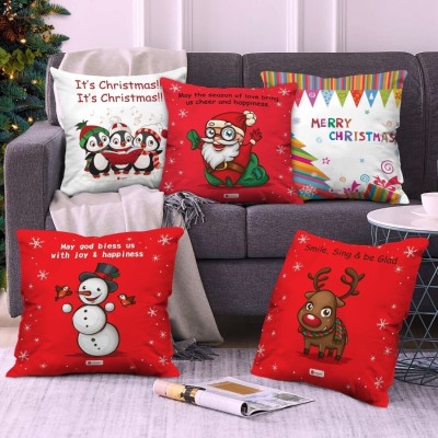 Indigifts Satin Cushions Cover(Pack of 5, 40 cm*40 cm, Multicolor)