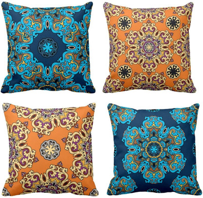 TheYaYaCafe Cotton Cushions Cover(40 cm*40 cm, Pack of 4, Green)