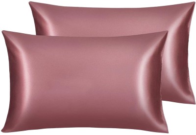 Tavgun Boutique Self Design Pillows Cover(Pack of 5, 46 cm*69 cm, Pink)