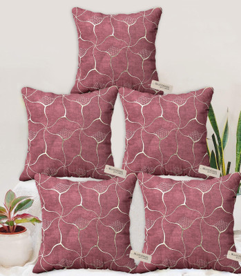 Bluegrass Velvet Cushions & Pillows Cover(60 cm*60 cm, Pack of 5, Maroon)
