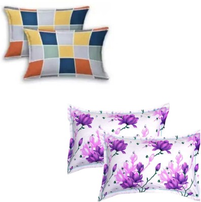 Luxury Trends Printed Pillows Cover(Pack of 4, 50 cm*57 cm, Multicolor)