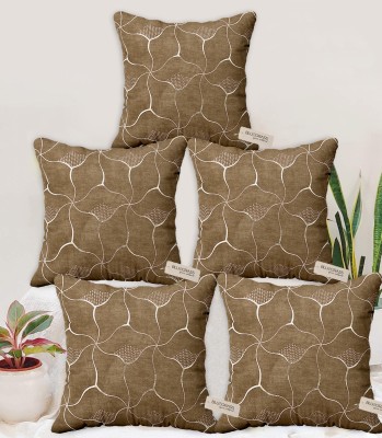 Bluegrass Velvet Cushions & Pillows Cover(Pack of 5, 30 cm*30 cm, Brown)