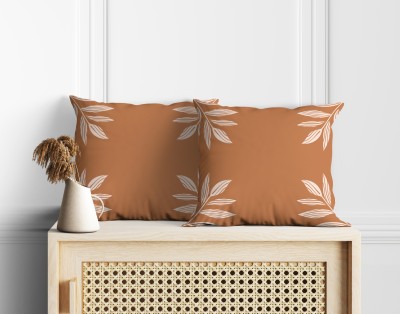 ASTITVA Printed Cushions Cover(Pack of 2, 50 cm*50 cm, Brown)