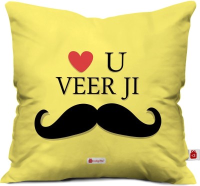 Indigifts Satin Cushions Cover(45 cm*45 cm, Yellow)