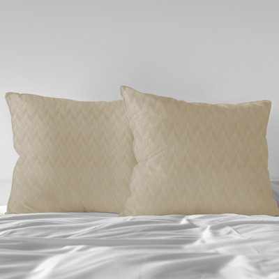LINENWALAS Polyester Cushions Cover(60 cm*60 cm, Pack of 5, Beige)