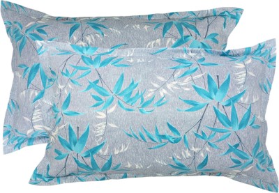 sagun Floral Pillows Cover(Pack of 2, 45 cm*65 cm, Light Blue)