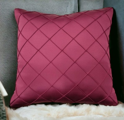 Casanest Striped Cushions & Pillows Cover(Pack of 2, 41 cm*41 cm, Maroon)
