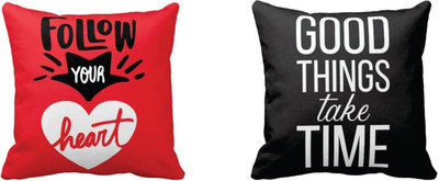TheYaYaCafe Cotton Cushions Cover(50 cm*50 cm, Pack of 2, Multicolor)