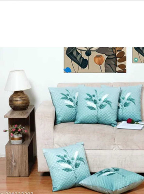 BANAVY Velvet Cushions Cover(40 cm*40 cm, Pack of 5, Blue)