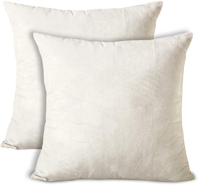 AVS Plain Cushions & Pillows Cover(Pack of 2, 16 cm*16 cm, White)