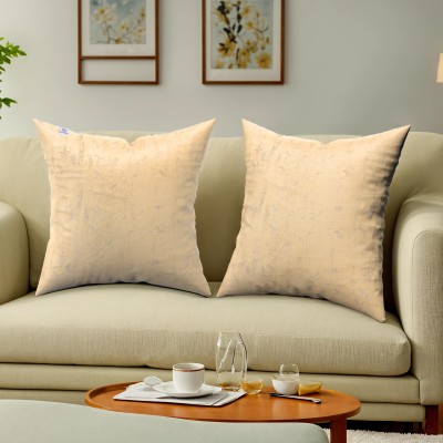 Heart Home Polyester Cushions Cover(Pack of 2, 61 cm*61 cm, Beige)