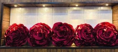 NOOR SHINE Satin Cushions Cover(40 cm*40 cm, Pack of 5, Maroon)