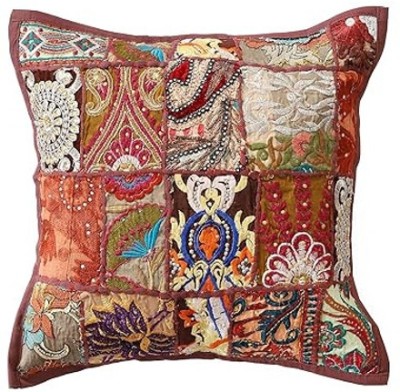 Hawamahal Embroidered Cushions & Pillows Cover(Pack of 2, 40 cm*40 cm, Multicolor)