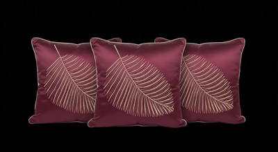 Vornexa Velvet Cushions & Pillows Cover(40 cm*40 cm, Pack of 3, Red)