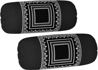 hargunz Chenille Bolsters Cover(Pack of 2, 40 cm*80 cm, Black)