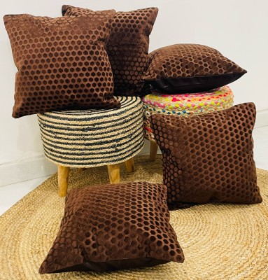 WEAVERLY Printed Cushions & Pillows Cover(40 cm*40 cm, Brown)