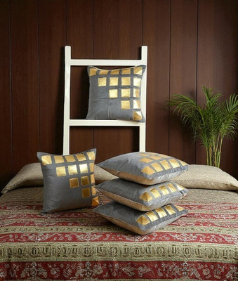 PRINCE GARMEN TS Velvet Cushions Cover(16 cm*16 cm, Pack of 5, Multicolor)