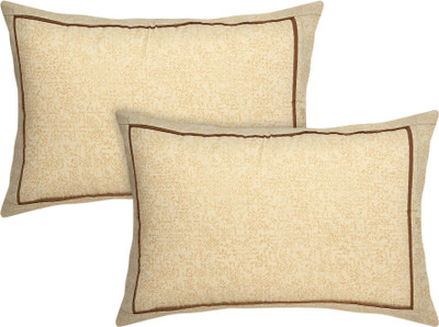 VHC Cotton Pillows Cover(43.18 cm*63.5 cm, Pack of 2, Beige)