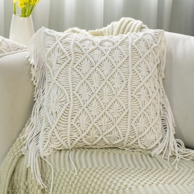 alamcraft Abstract Cushions & Pillows Cover(40 cm*40 cm, Cream)