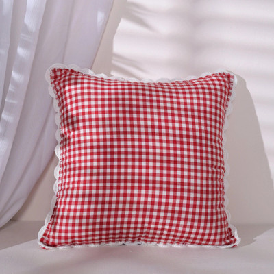 Sleepy Threads Cotton Cushions Cover(40 cm*40 cm, Red)
