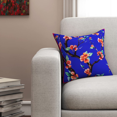 SEJ BY NISHA GUPTA Polyester Cushions Cover(40 cm*40 cm, Blue)