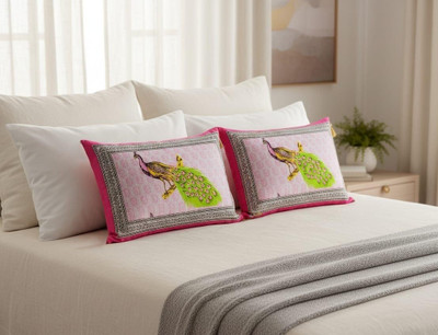 PahalArts Cotton Cushions & Pillows Cover(44 cm*66 cm, Pack of 2, Multicolor)