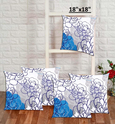 Abshant Jute Cushions Cover(Pack of 5, 40 cm*40 cm, Lavender, Blue)
