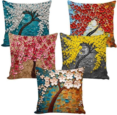 LAPHINO 3D Printed Cushions Cover(Pack of 5, 40 cm*40 cm, Multicolor)