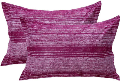 Huesland Cotton Pillows Cover(43 cm*68 cm, Pack of 2, Maroon, Grey, White)