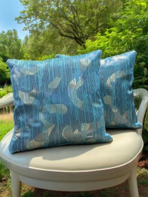 Casanest Silk Cushions Cover(Pack of 2, 41 cm*41 cm, Light Blue)