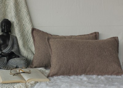 Dekor World Plain Cushions & Pillows Cover(Pack of 2, 45 cm*70 cm, Grey)