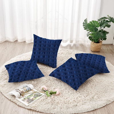 TONY STARK Polyester Cushions & Pillows Cover(40 cm*40 cm, Pack of 2, Blue)