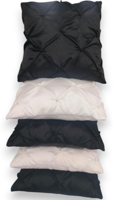 Zikrak Dupion Silk Cushions & Pillows Cover(40 cm*40 cm, Pack of 5, Multicolor)