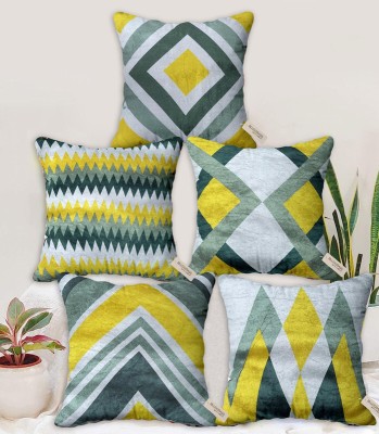 Bluegrass 3D Printed Cushions Cover(Pack of 5, 30 cm*30 cm, Multicolor)