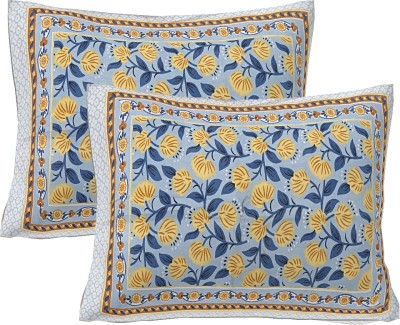 TAN ELEVEN Printed Pillows Cover(Pack of 2, 43 cm*68 cm, Blue)