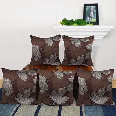 Casanest Cotton Cushions Cover(Pack of 5, 31 cm*31 cm, Brown)