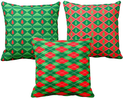 TheYaYaCafe Cotton Cushions Cover(50.8 cm*50.8 cm, Pack of 3, Multicolor)