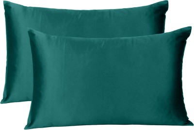 Oussum Satin Pillows Cover(Pack of 2, 40 cm*60 cm, Green)