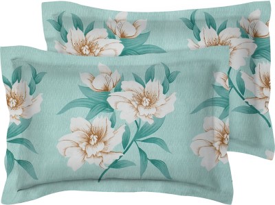 BSB HOME Printed Cushions & Pillows Cover(Pack of 2, 76 cm*50 cm, Light Green, Beige)
