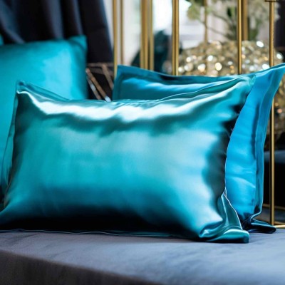 SIROKI BOND Satin Pillows Cover(Pack of 2, 68.58 cm*43.18 cm, Blue)