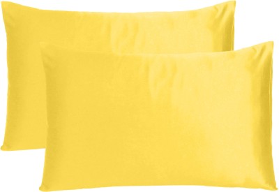 Oussum Satin Pillows Cover(Pack of 2, 45.72 cm*68.5 cm, Yellow)