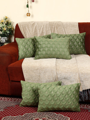 TANLOOMS Velvet Cushions Cover(30 cm*45 cm, Pack of 5, Green)