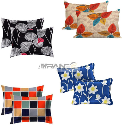 Amrange Microfiber Cushions & Pillows Cover(Pack of 8, 43 cm*69 cm, Multicolor)